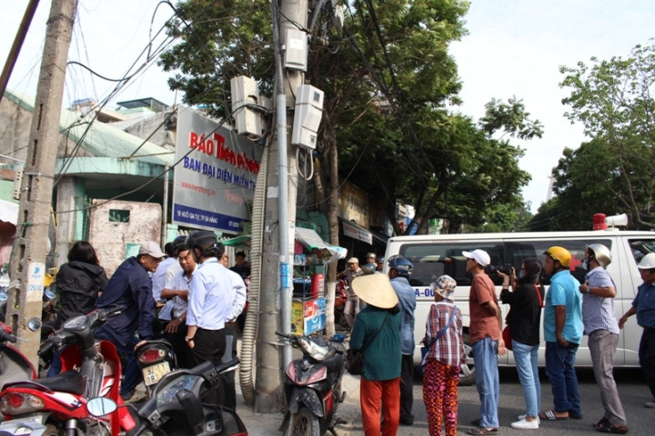 Hiện trường vụ việc. Ảnh: Giang Thanh