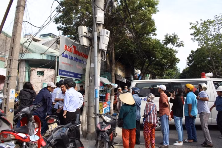 Hiện trường vụ việc. Ảnh: Giang Thanh