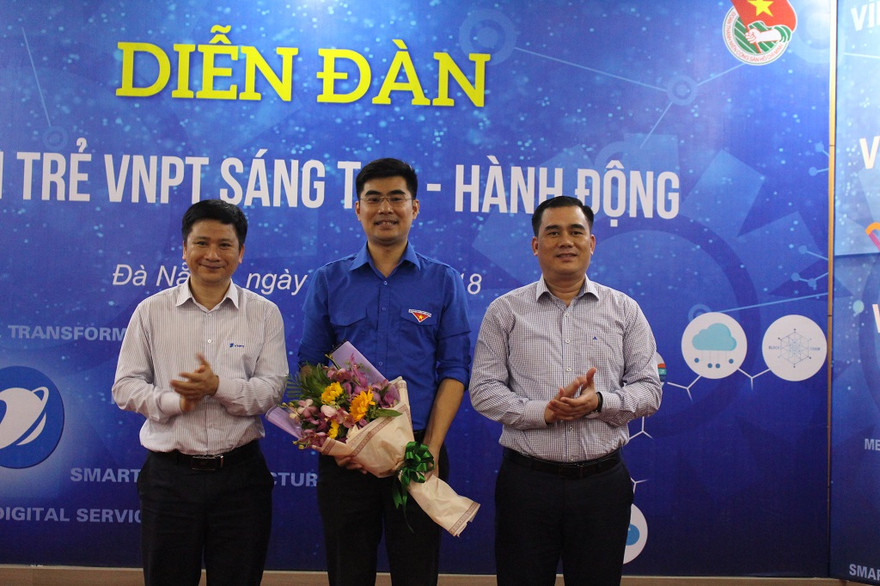 Anh Hoàng Tiến Hưng đắc cử Bí thư Đoàn Tập đoàn VNPT. Ảnh: Giang Thanh