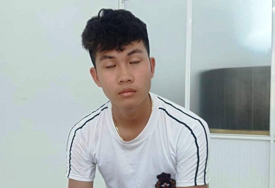 Đối tượng Nhàn tại cơ quan công an. Ảnh: CA cung cấp