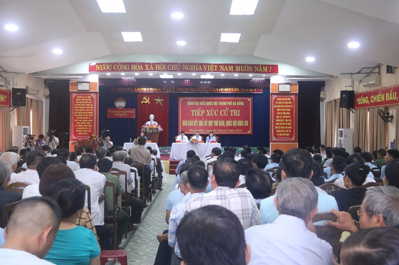 Quang cảnh buổi tiếp xúc. Ảnh Nguyễn Thành