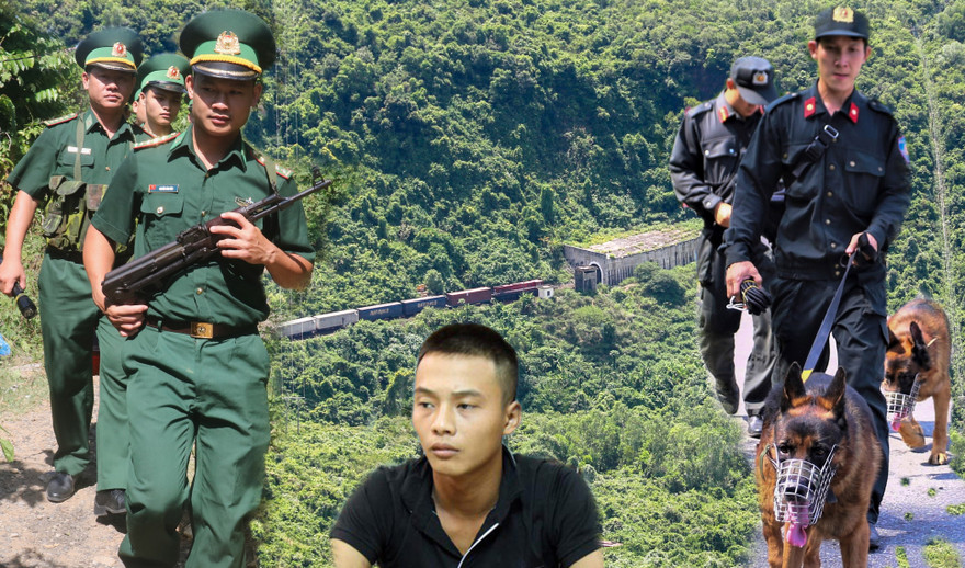 Gần 4 ngày qua, không quản nắng nóng, các lực lượng chức năng triển khai vây bắt phạm nhân Triệu Quân Sự ở rừng Hải Vân. Ảnh: Nguyễn Thành