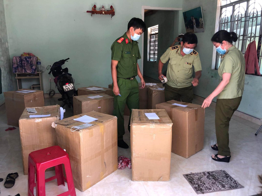 24.000 khẩu trang không có hoá đơn chứng từ vừa được phát hiện. 