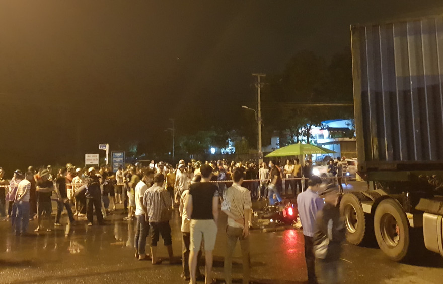 Hiện trường vụ tai nạn thương tâm. Ảnh. CT