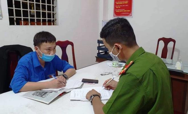 Đối tượng Trần Phước An tại cơ quan Công an. 