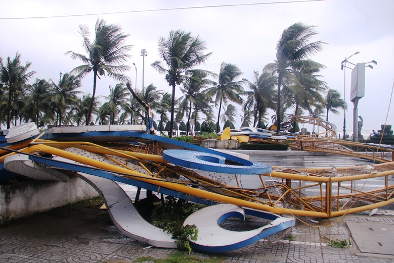 Bão số 12 (năm 2017) gây thiệt hại nhiều cho các địa phương. Ảnh Nguyễn Thành