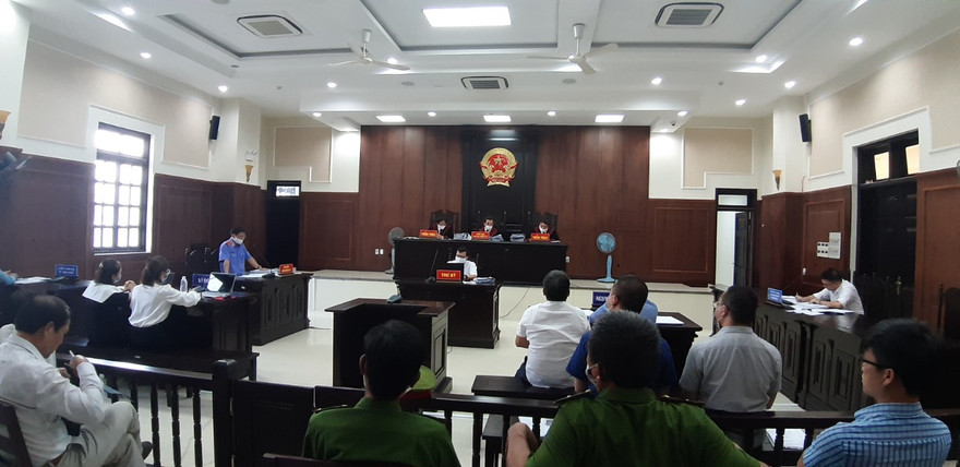 Quang cảnh phiên toà phúc thẩm chiều ngày 8/5.