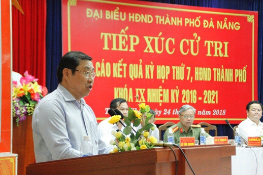 Ông Huỳnh Đức Thơ trả lời ý kiến cử tri Thanh Khê