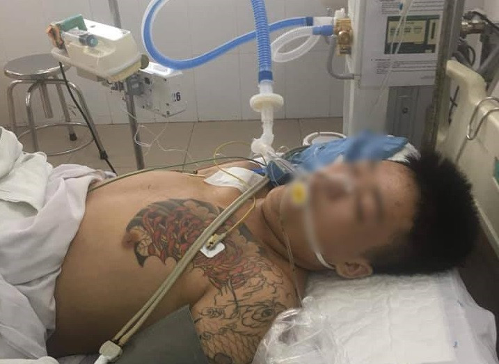 Bị can Trần Văn Hiền đang được chữa trị tại bệnh viện Đà Nẵng. 