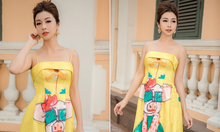 Jennifer Phạm vai trần gợi cảm xuống phố đầu năm