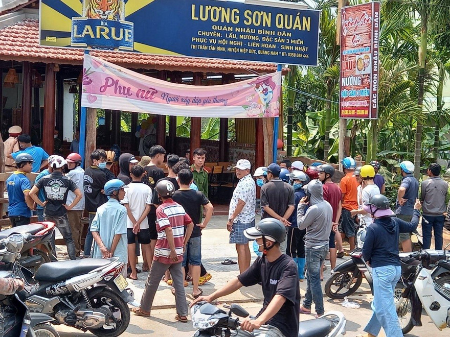 Hiện trường nơi xảy ra vụ việc. ảnh CTV