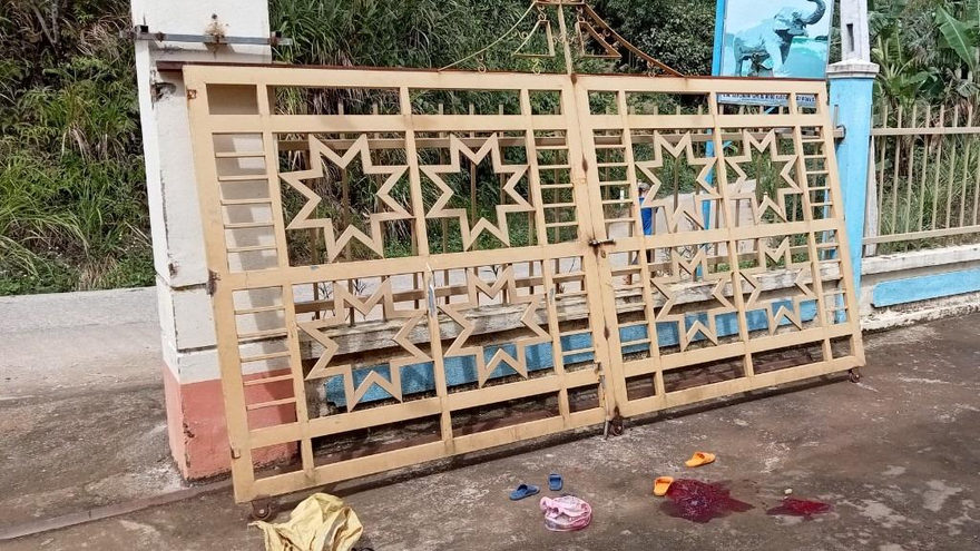 Hiện trường vụ việc. Ảnh CTV