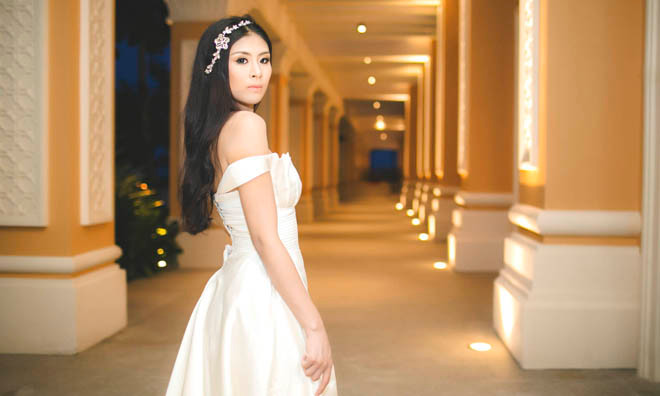 Ngọc Hân mặc váy tự thiết kế, xinh như công chúa