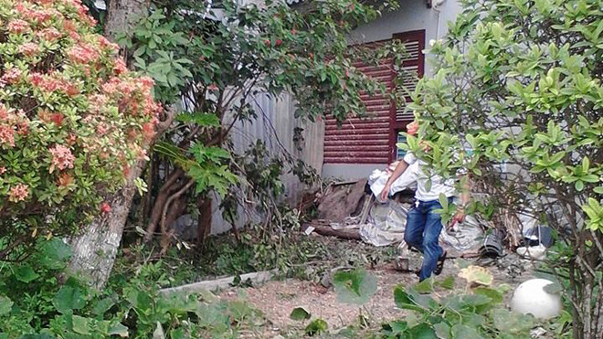 Hiện trường ba công nhân rơi tử vong. Ảnh: Duy Chiến