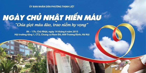 Ngày Chủ nhật hiến máu ở khu dân cư Nam Đô