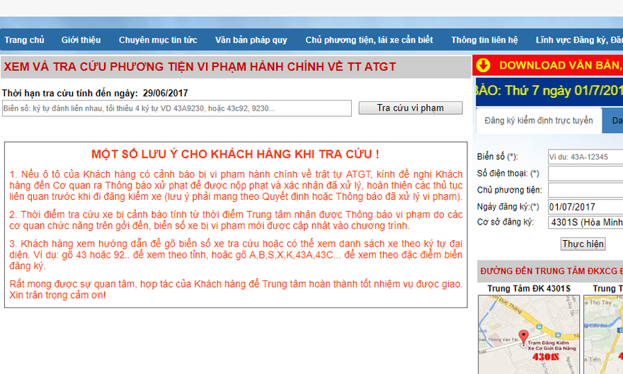 Chỉ cần nhập biển số xe theo hướng dẫn, người dân có thể biết xe mình có bị cảnh báo từ chối kiểm định hay không. Ảnh: Thanh Trần.