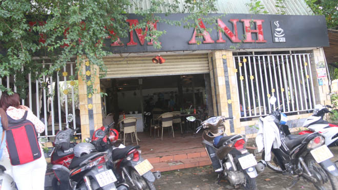 Quán cà phê Trâm Anh, nơi xảy ra vụ việc. 