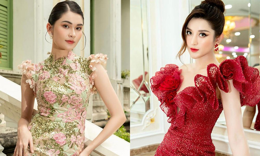 Á hậu Thùy Dung đẹp như công chúa với váy hoa, Huyền My diện váy dạ hội đỏ rực cắt xẻ sexy