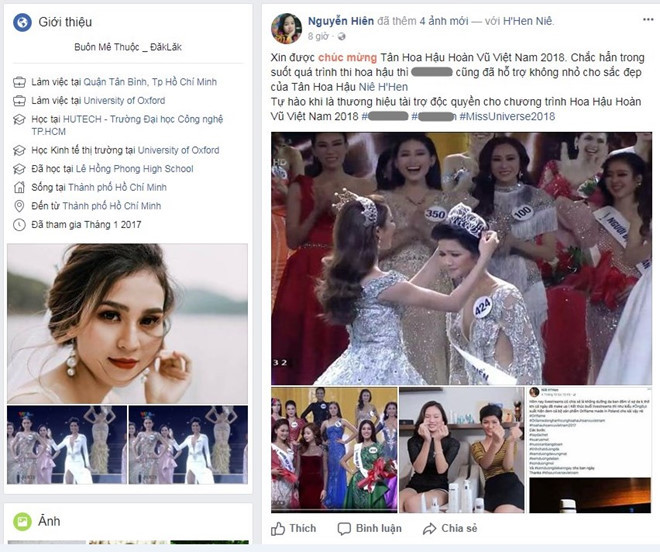 Những trang cá nhân này ngay lập tức được sử dụng với mục đích thương mại.