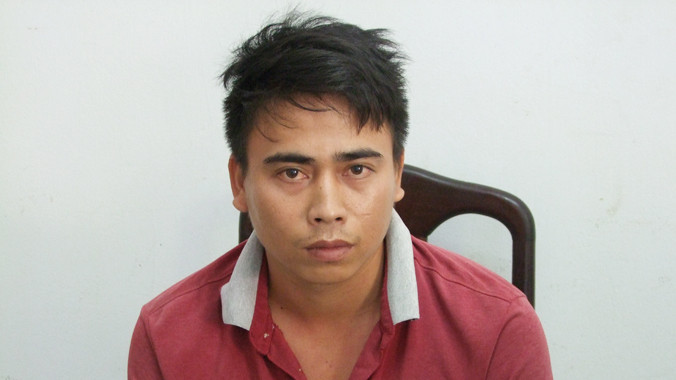  Đối tượng Huỳnh Văn Nghi tại cơ quan công an. Ảnh CA cung cấp.