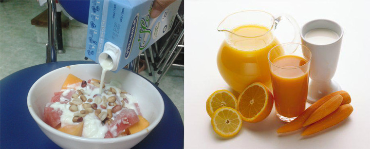 Sữa cùng sinh tố hay nước ép trái cây không nên dùng kết hợp cho bé