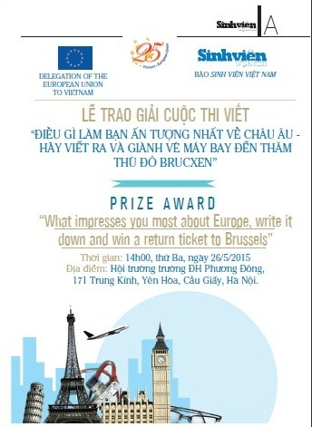 Trao giải cuộc thi viết về châu Âu