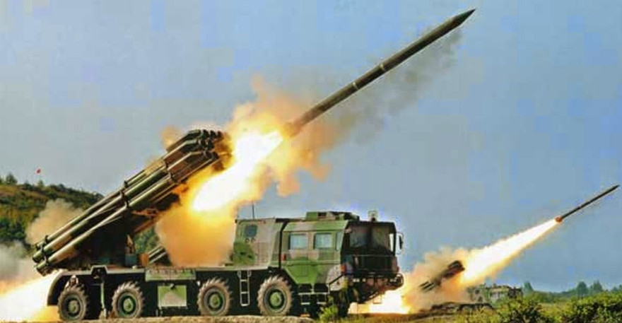 Hệ thống MLRS Smerch đang khai hỏa