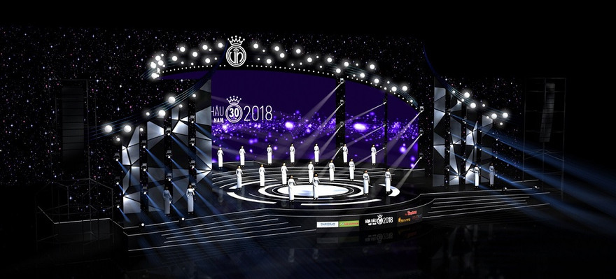 Phối cảnh sân khấu đêm Chung kết HHVN 2018