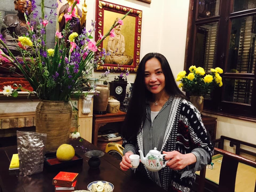 Diễn viên Lê Vi trong ngôi nhà ấu thơ dịp cận Tết 2019.