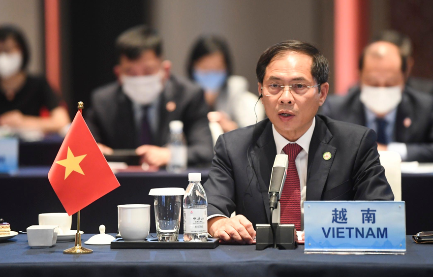 Bộ trưởng Bùi Thanh Sơn tham dự hội nghị. (Ảnh: Mofa)