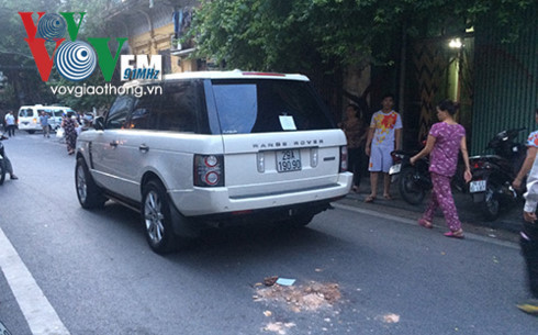 Chiếc xe Range Rover gây tai nạn.