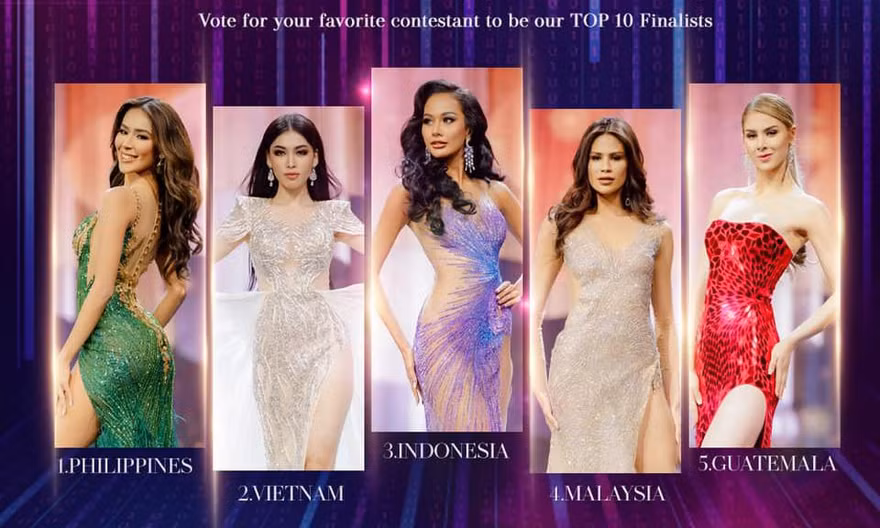 Sau màn hất váy 'gây bão' ở bán kết, Ngọc Thảo leo lên top 2 bình chọn ở Miss Grand 