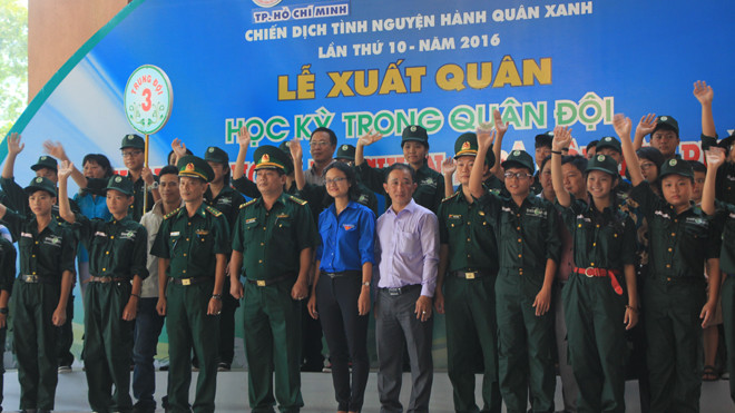 Các chiến sĩ nhí chuẩn bị bước vào môi trường rèn luyện của người lính biên phòng 