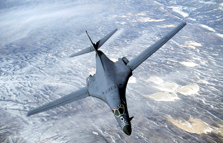 Máy bay ném bom chiến lược B-1B Lancer. Ảnh: EPA