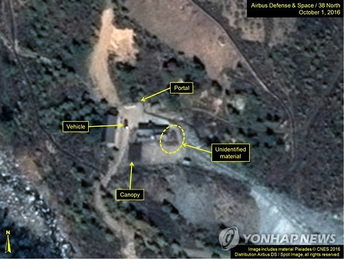 Dấu hiệu bất thường tại căn cứ phóng tên lửa của Triều Tiên. Ảnh: Yonhap