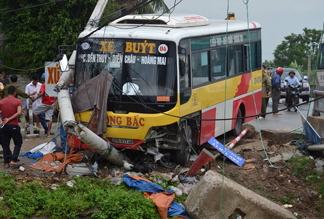 Hiện trường vụ tai nạn.