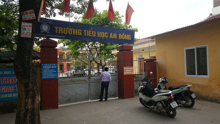 Trường tiểu học An Đông, Hải Phòng- nơi xảy ra vụ việc học sinh bị cô giáo phạt uống nước vắt từ giẻ lau bảng.