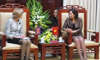 Ảnh tại buổi tiếp sáng nay