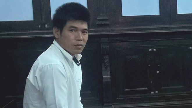 Huỳnh Văn Thọ tại tòa sáng 29/11. Ảnh: Tân Châu 