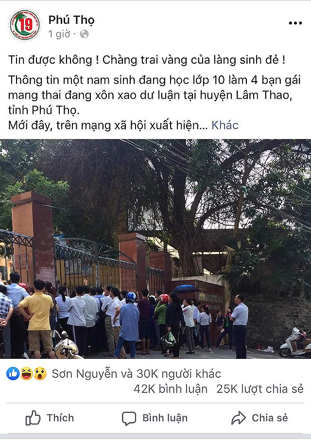 Điểm nhấn giáo dục: Thực hư nam sinh lớp 10 làm bốn bạn mang thai ở Phú Thọ