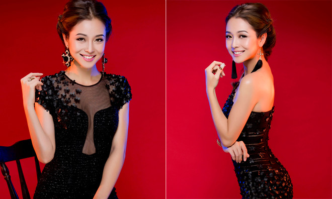 Jennifer Phạm khoe vòng ba gợi cảm với váy xuyên thấu