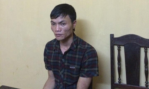 Đối tượng Hảo tại cơ quan công an. Ảnh: Công an Thanh Hóa.