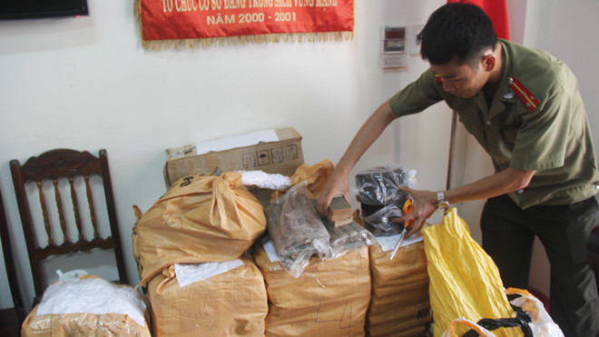 Số lượng vật liệu nổ công an thu giữ 