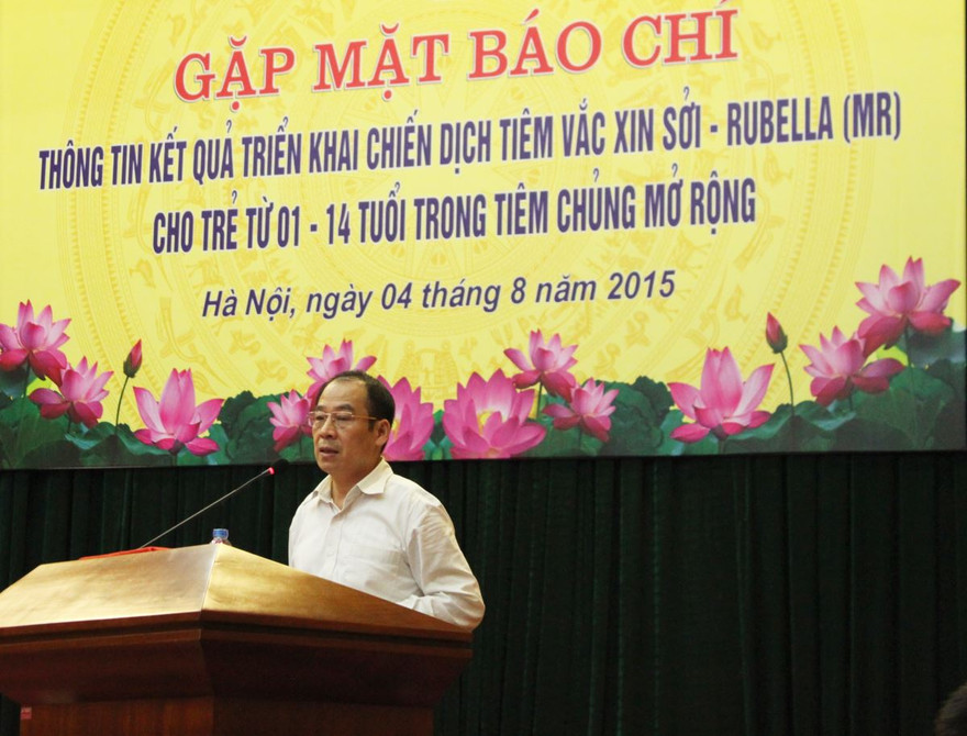 PGS.TS. Trần Đắc Phu, Cục trưởng Cục Y tế Dự phòng tại buổi họp báo