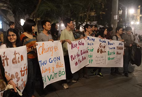 Đồng loạt tắt đèn hưởng ứng Giờ trái đất 2014