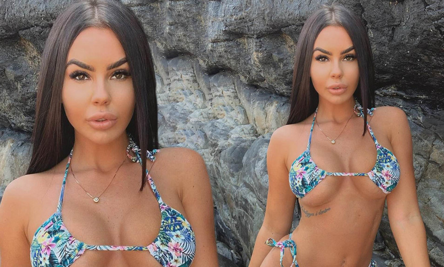 Sao truyền hình 9x chuộng áo tắm bé xíu không che hết ngực