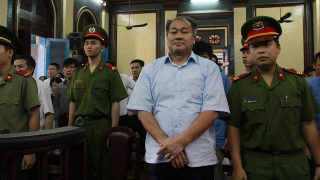 Phạm Công danh tại phiên tòa. Ảnh: Tân Châu