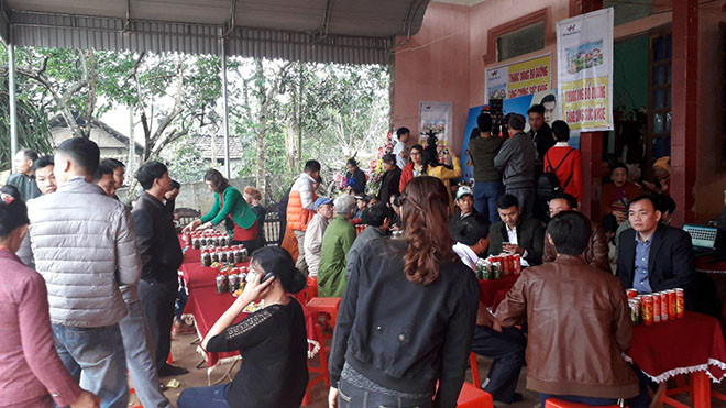 hình ảnh tại gia đình Bùi Tiến Dũng vào sáng ngày 27/1. Ảnh: Phạm Nhài