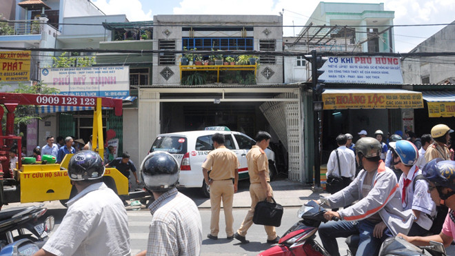 Hiện trường vụ tai nạn.