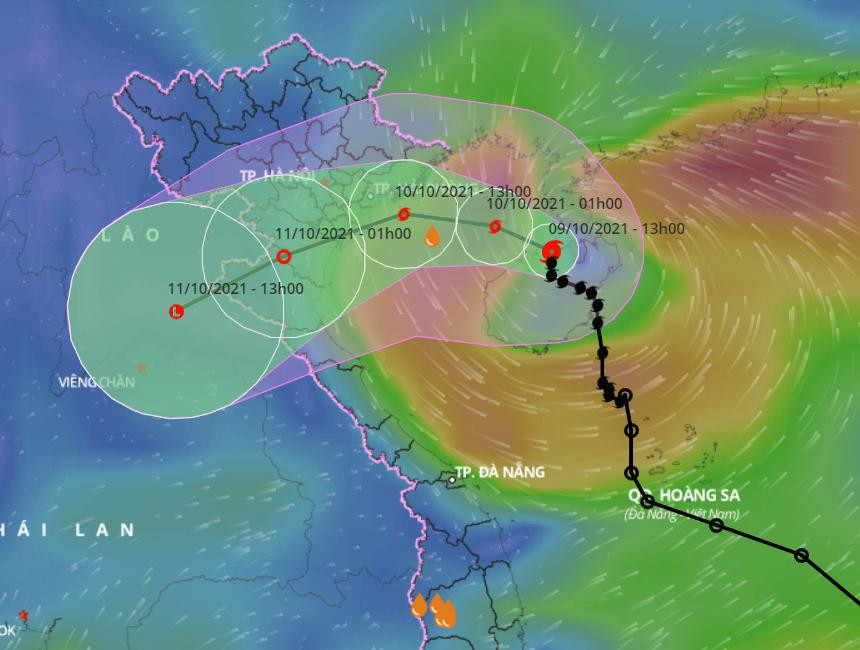 Bão số 7 tiến sát vào Vịnh Bắc Bộ, từ chiều nay miền Bắc mưa to, biển động mạnh